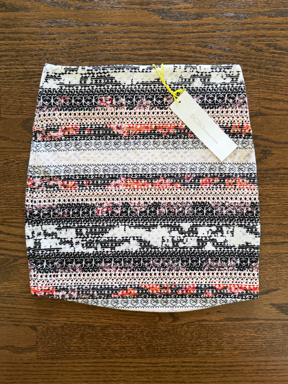 BCBGeneration Multi-Color Geometric Print Mini Skirt XS NWT